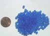 100 4mm Transparent Matte Sapphire Round Glass Beads